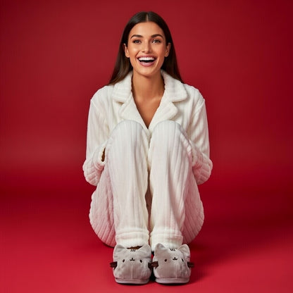 Chaussons Manon Mistigri | l'élégance féline d'un soir de brume sur le Pont Neuf