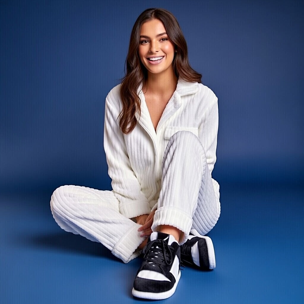 Chaussons Inès Damier | l’élégance architecturale de tes après-midis à Saint-Germain