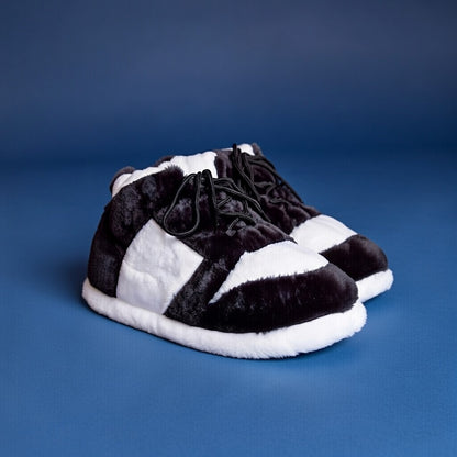 Chaussons Inès Damier | l’élégance architecturale de tes après-midis à Saint-Germain