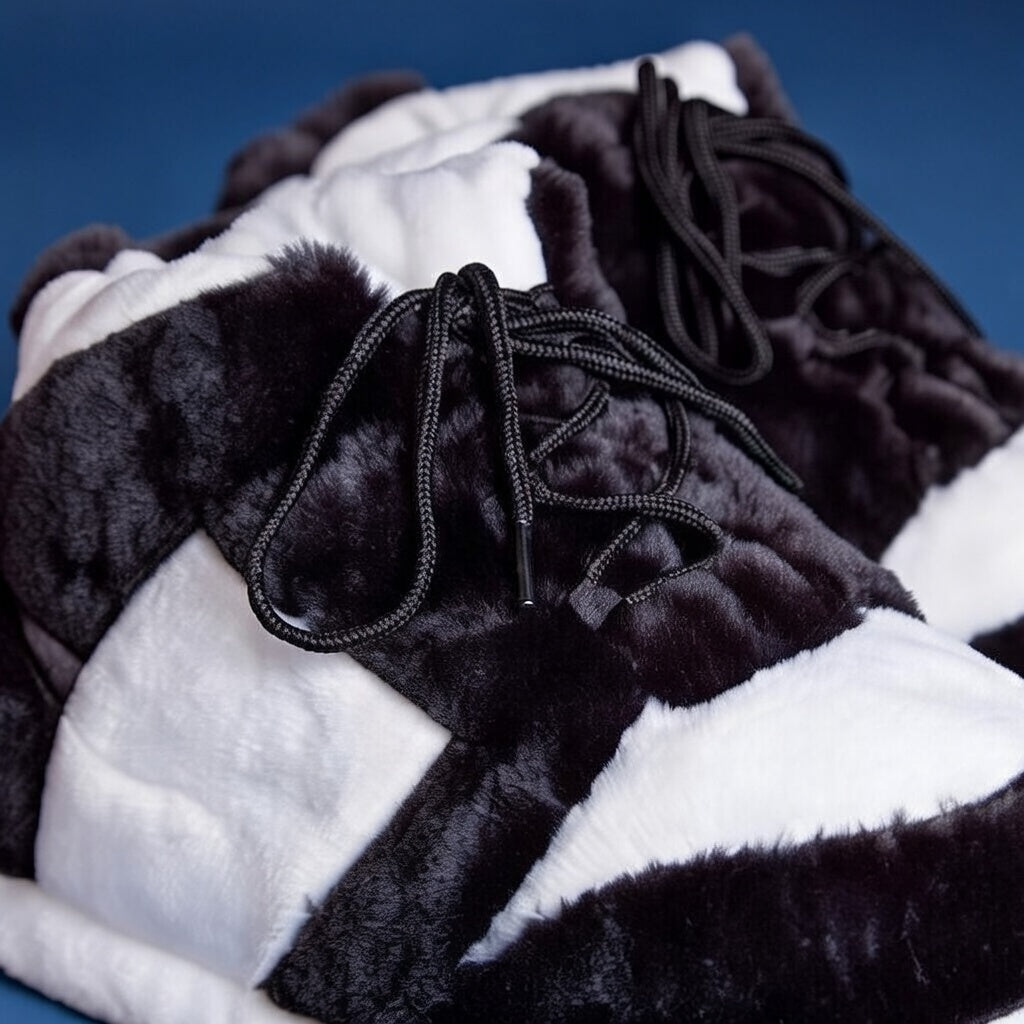 Chaussons Inès Damier | l’élégance architecturale de tes après-midis à Saint-Germain