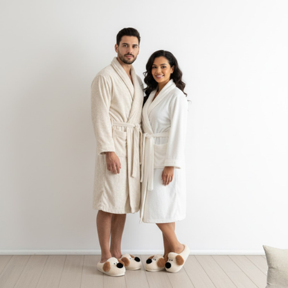 Pantoufle Léo Velours | le chien cosy des hivers sereins