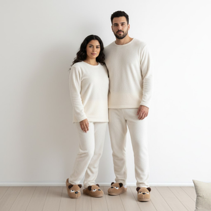 Pantoufle Badou Truffe | le chien moelleux des journées au ralenti