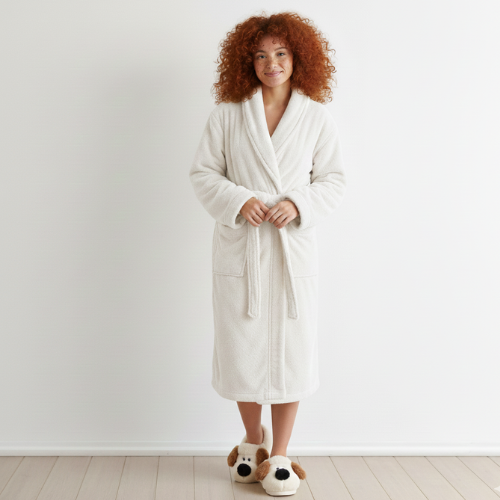 Pantoufle Léo Velours | le chien cosy des hivers sereins