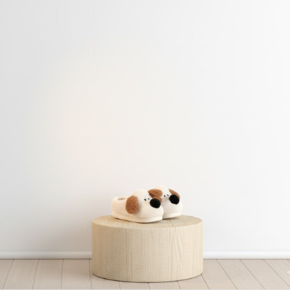 Pantoufle Léo Velours | le chien cosy des hivers sereins