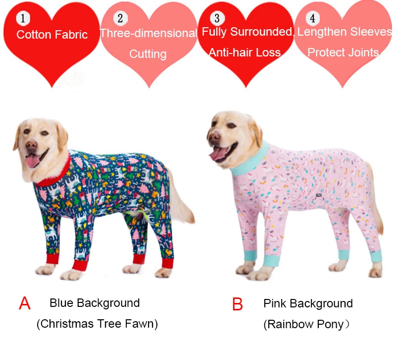 2024 Christmas Clothes For Dogs Red Pet Dog Pajamas Christmas Decorations Dog Jumpsuit Warm Dog Christmas Outfits For Dogs