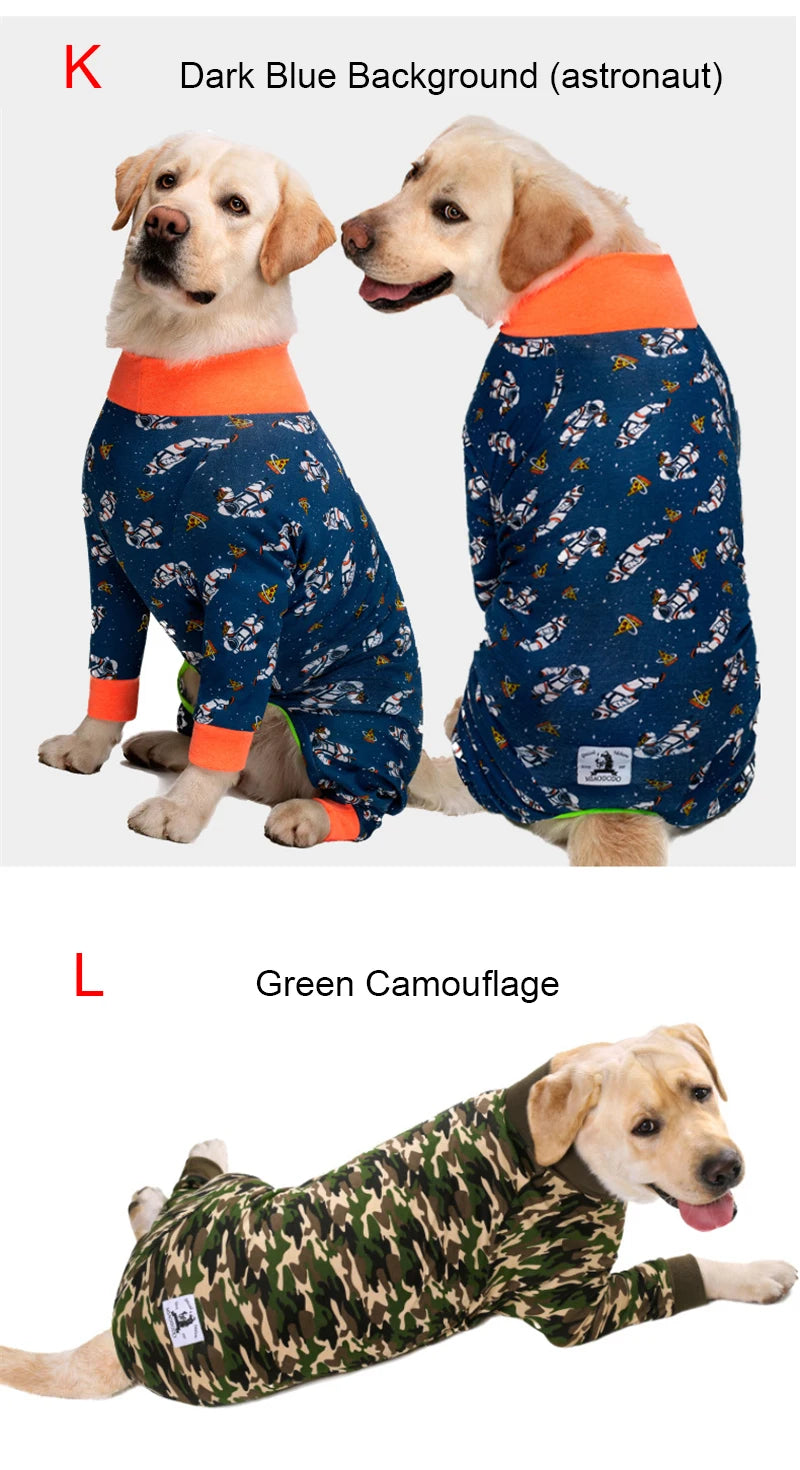 Dog Recovery Suit Christmas Dog Clothes Boy Girl Cartoon Print Fabric Dog Onesie Post Operative Dog Bodysuit Apparels For Dog