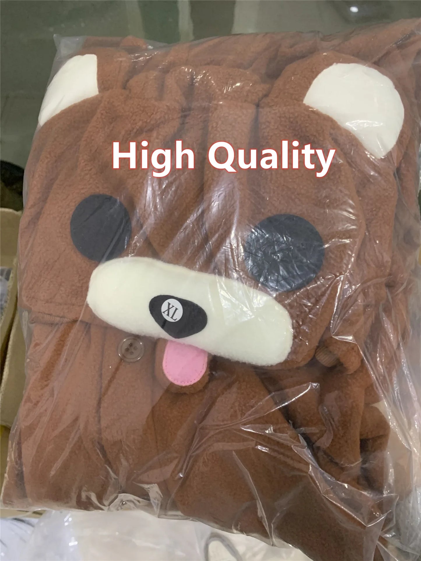 HKSNG High Quality Adult Kigurumi Teddy Brown Bear Onesies Animal Pajamas Cosplay Costume Party  Jumpsuits Christmas