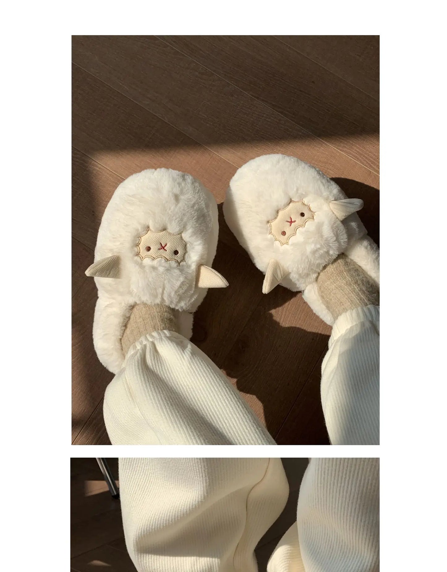 Gacimy Winter Plush Slippers For Women Cute Milk Cow Fluffy Cotton Shoes Girls Fashion Cartoon Indoor Warm Comfortable Slippers