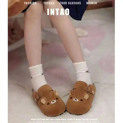 New Thick Bottom Rilakkuma Women's Shoes Height Increase Cartoon Anime Periphery Cute Retro Rilakkuma Slippers