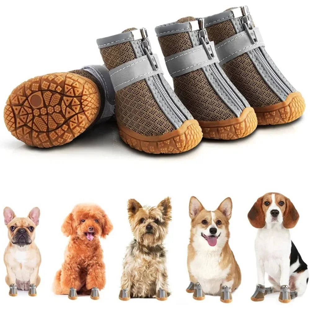 Dog Shoes Waterproof Dog Shoes for Hot Pavement Puppy Pet Boots & Paw Protectors Small Medium Dogs for Hardwood Floors Anti Slip