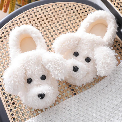 Gacimy Winter Plush Slippers For Women Cute Milk Cow Fluffy Cotton Shoes Girls Fashion Cartoon Indoor Warm Comfortable Slippers