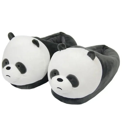 luxury Winter Bear Cotton Ladies Slippers House Home Cartoon Cute Bear Home Indoor Couple Female Warm Indoor Slipper Casual