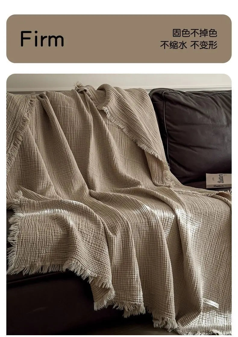 Plaid gaze coton 6 couches — Légèreté naturelle & cocooning toutes saisons