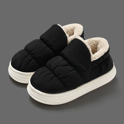 Winter Warm Thick Furry Women Ankle Boots Indoor Plush Slippers Ladies Men Outside Home Cotton Shoes