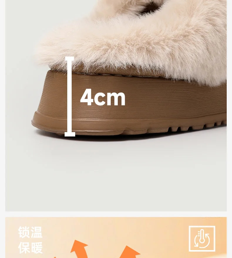 Autumn Winter Hello Kitty Slippers For Women Plush Kawaii Cute Sanrio Home Warm Cotton Slippers Cartoon Home Indoor Shoes Gifts