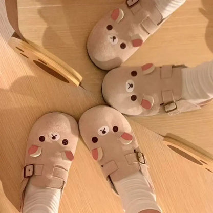 New Thick Bottom Rilakkuma Women's Shoes Height Increase Cartoon Anime Periphery Cute Retro Rilakkuma Slippers