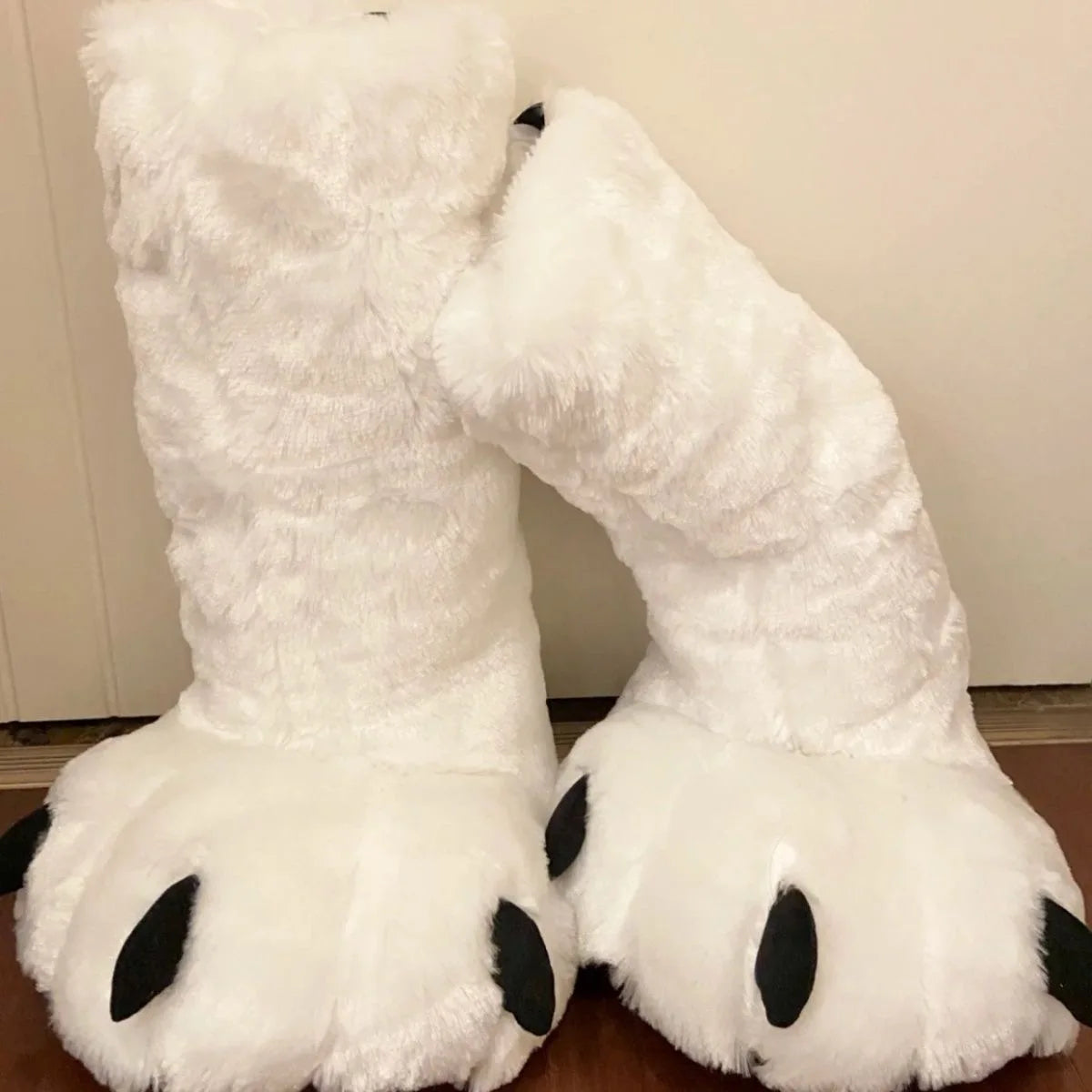 Women Winter Warm Slippers Cute Creative Bear Claw Shoes Girls Couples Indoor Furry Cotton Snow Boots Female Faux Fur Slides