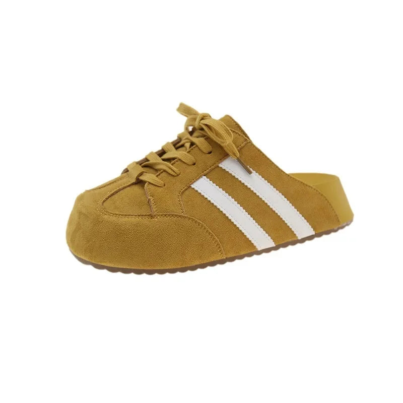 Birkent Women's Summer Outdoor Casual Slip-On Half Slippers Retro Heightening Knot Lazy Trainer Rubber Bottom Shoes