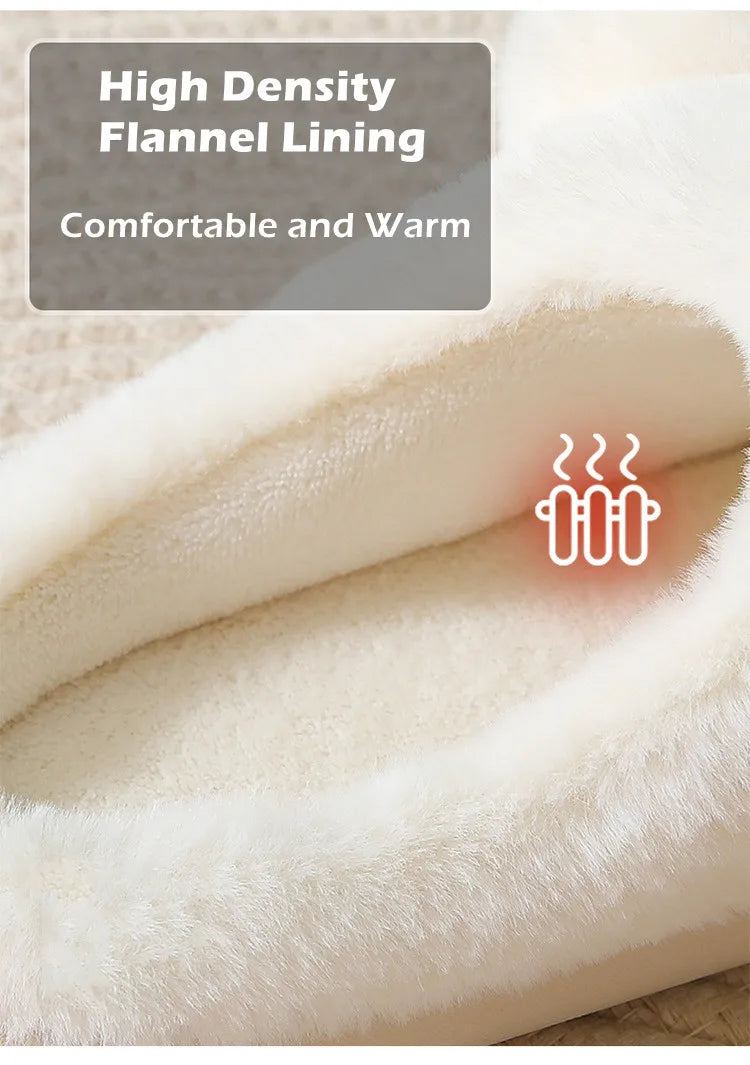 Gacimy Winter Plush Slippers For Women Cute Milk Cow Fluffy Cotton Shoes Girls Fashion Cartoon Indoor Warm Comfortable Slippers