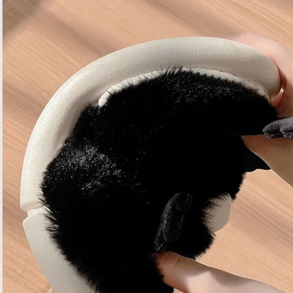 New Funny Slippers Women Plush Shoes Soft Bottom Home Cotton Shoes Woman Flip Flops Cute Cartoon Girls Furry Slippers