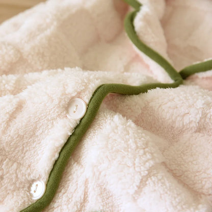 Thickened Flannel Sleepwear Long Sleeve Home Clothes Set for Couples Autumn Winter Warm Home Clothes Polyester Fiber