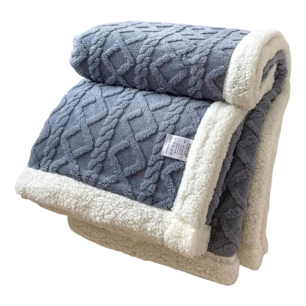 Couverture jacquard double face hiver — Chaleur profonde & design élégant