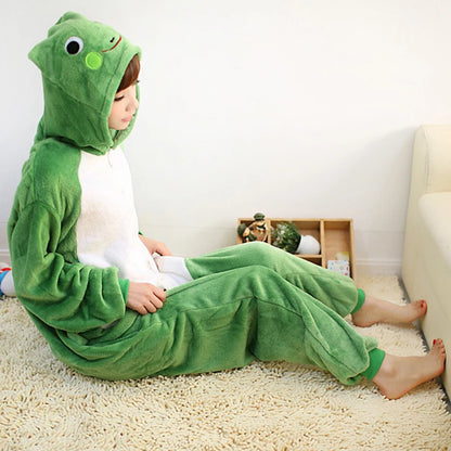 Kigurumi Unisex Frog Bear Cosplay Animal Onesie Women Halloween Costume Christmas One Piece Pajamas Set Winter Flannel Sleepwear