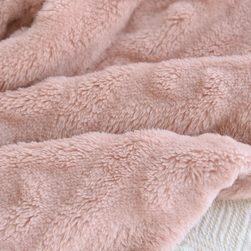 Thickened Flannel V-Neck Couple Sleepwear Long Sleeve Home Clothes Set for Autumn Winter Warm Polyester Fiber Open Cardigan