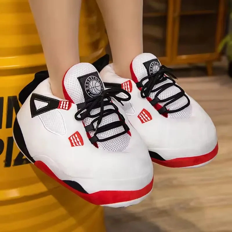 Women's/Men Winter Cotton Shoes Size 36-44 Cute Cartoon Animal Warm Home Plush Shoes Woman Male Foam Sneakers Bread Fat Slippers