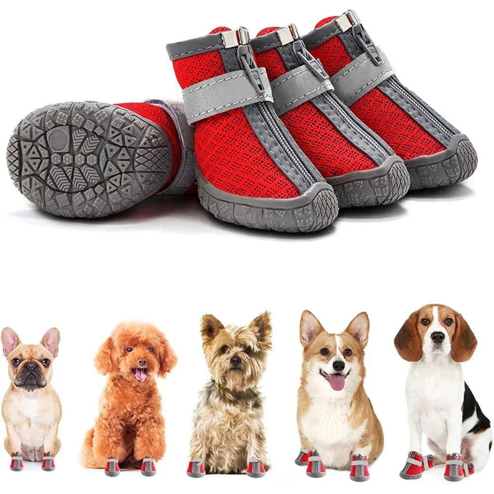 Dog Shoes Waterproof Dog Shoes for Hot Pavement Puppy Pet Boots & Paw Protectors Small Medium Dogs for Hardwood Floors Anti Slip