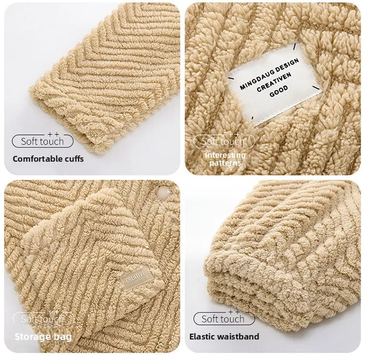 Warm Flannel Sleepwear Set for Women Long Sleeve Long Pants Casual Collar Can Be Worn outside Home Clothes Winter Collection