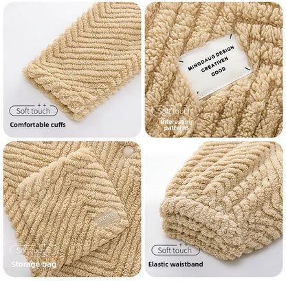 Warm Flannel Sleepwear Set for Women Long Sleeve Long Pants Casual Collar Can Be Worn outside Home Clothes Winter Collection