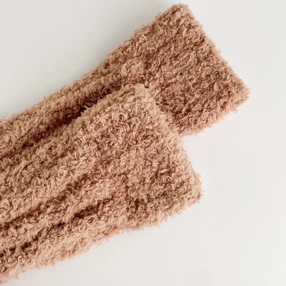 5 Pairs Coral Fleece Winter Socks Men Thick Warm Long Crew Socks Thermal  Cozy Fluffy Sleeping Socks Boys