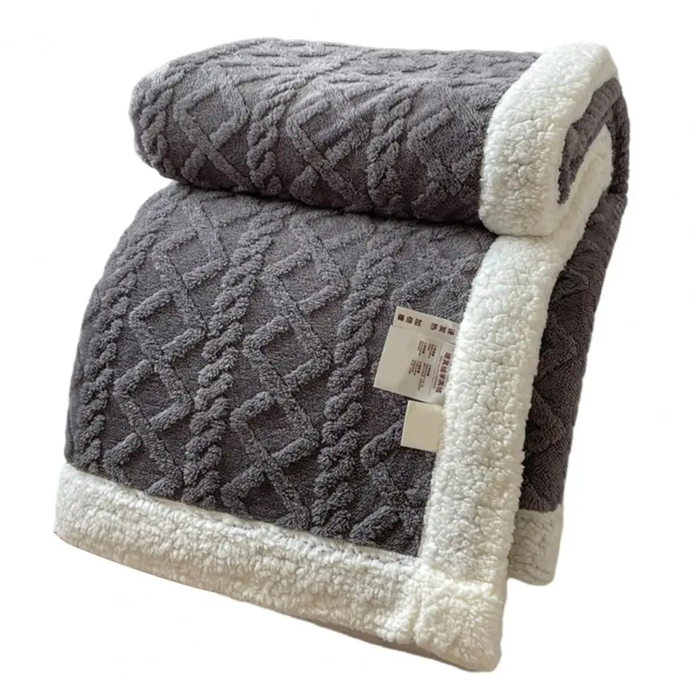Couverture jacquard double face hiver — Chaleur profonde & design élégant