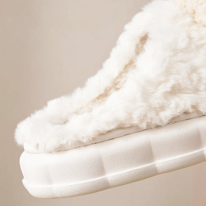 TZLDN Women's Winter Warm Cartoon Sheep Slippers Closed Toe Non Slip Furry House Shoes Women Indoor Bedroom Plush Slippers
