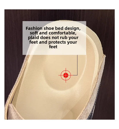 Birkent Women's Summer Outdoor Casual Slip-On Half Slippers Retro Heightening Knot Lazy Trainer Rubber Bottom Shoes