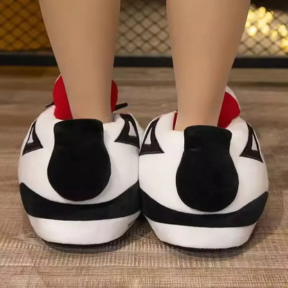 Women's/Men Winter Cotton Shoes Size 36-44 Cute Cartoon Animal Warm Home Plush Shoes Woman Male Foam Sneakers Bread Fat Slippers