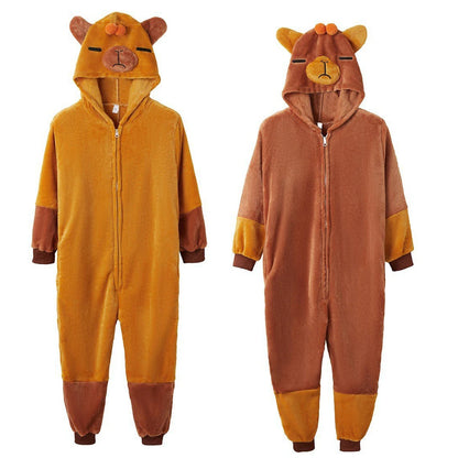 Kigurumi Unisex Frog Bear Cosplay Animal Onesie Women Halloween Costume Christmas One Piece Pajamas Set Winter Flannel Sleepwear