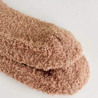 5 Pairs Coral Fleece Winter Socks Men Thick Warm Long Crew Socks Thermal  Cozy Fluffy Sleeping Socks Boys