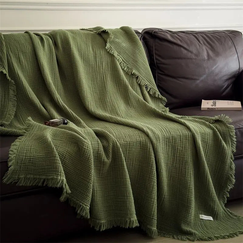 Plaid gaze coton 6 couches — Légèreté naturelle & cocooning toutes saisons