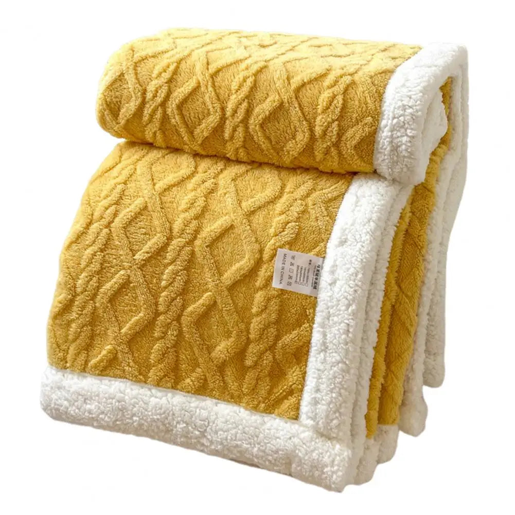 Couverture jacquard double face hiver — Chaleur profonde & design élégant