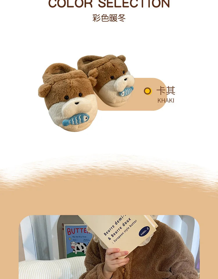 Ladies Fall Fluffy Slipper Women White Sheep Animal flip flops Winter Warm Cartoon Kawaii Soft Plush Indoor Home Shoes Gift