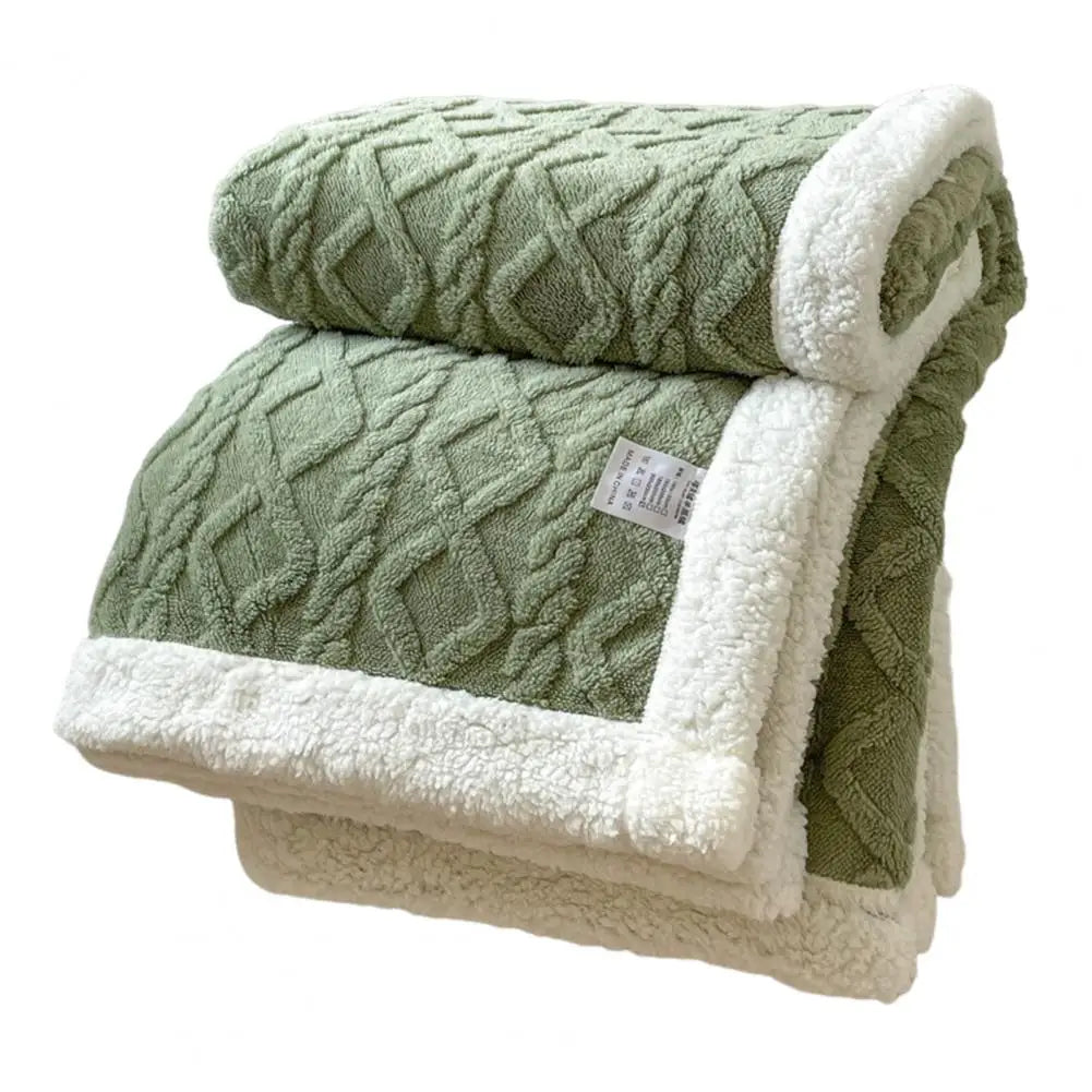 Couverture jacquard double face hiver — Chaleur profonde & design élégant
