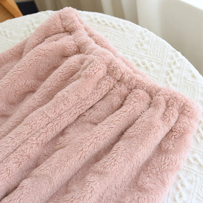 Thickened Flannel V-Neck Couple Sleepwear Long Sleeve Home Clothes Set for Autumn Winter Warm Polyester Fiber Open Cardigan