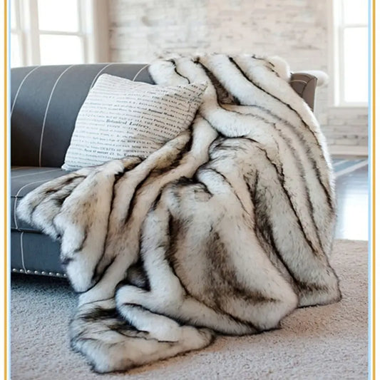 Plaid fausse fourrure renard Nuitara — vue principale, luxe sensoriel incomparable