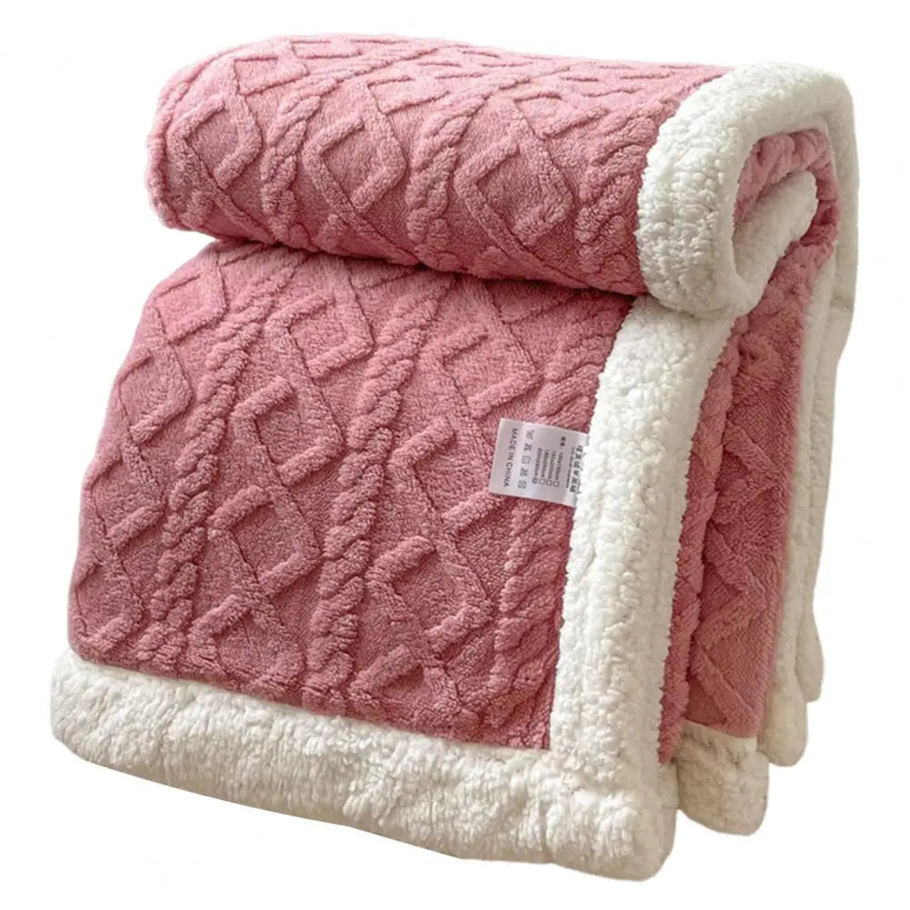 Couverture jacquard double face hiver — Chaleur profonde & design élégant
