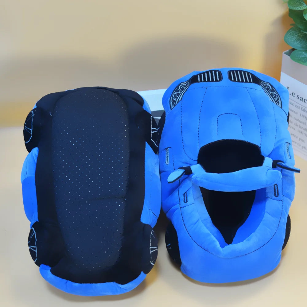 10 COLORS Vehicle Shape Plush Slippers Women Men Cartoon Car Warm Soft House Shoes Birthday Party Indoor Slipper