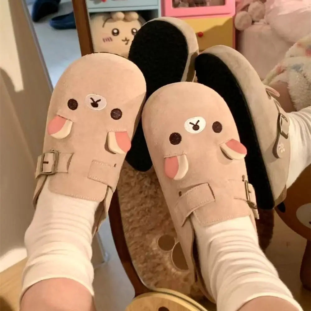 New Thick Bottom Rilakkuma Women's Shoes Height Increase Cartoon Anime Periphery Cute Retro Rilakkuma Slippers