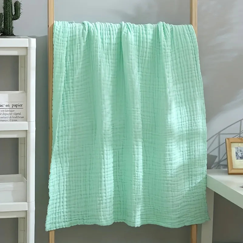 Grand plaid gaze coton 6 couches — Douceur toutes saisons & respirabilité naturelle