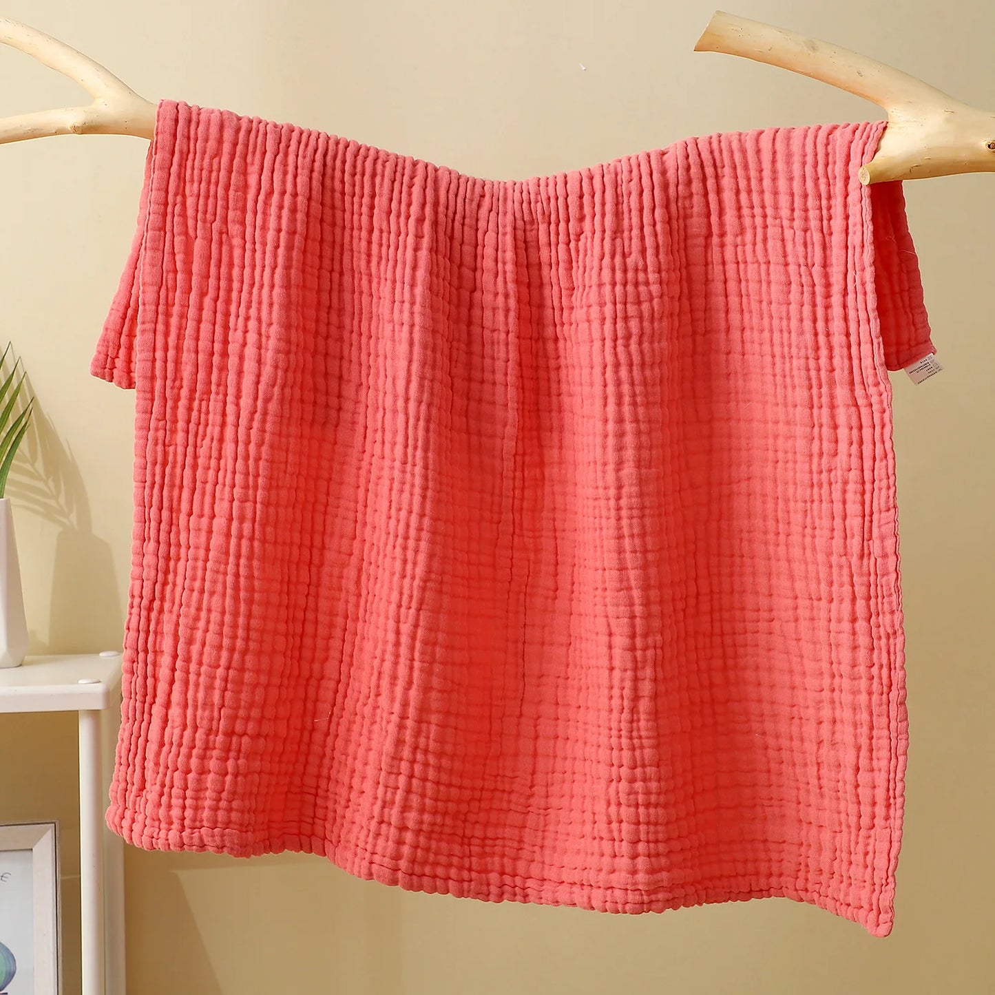 Grand plaid gaze coton 6 couches — Douceur toutes saisons & respirabilité naturelle